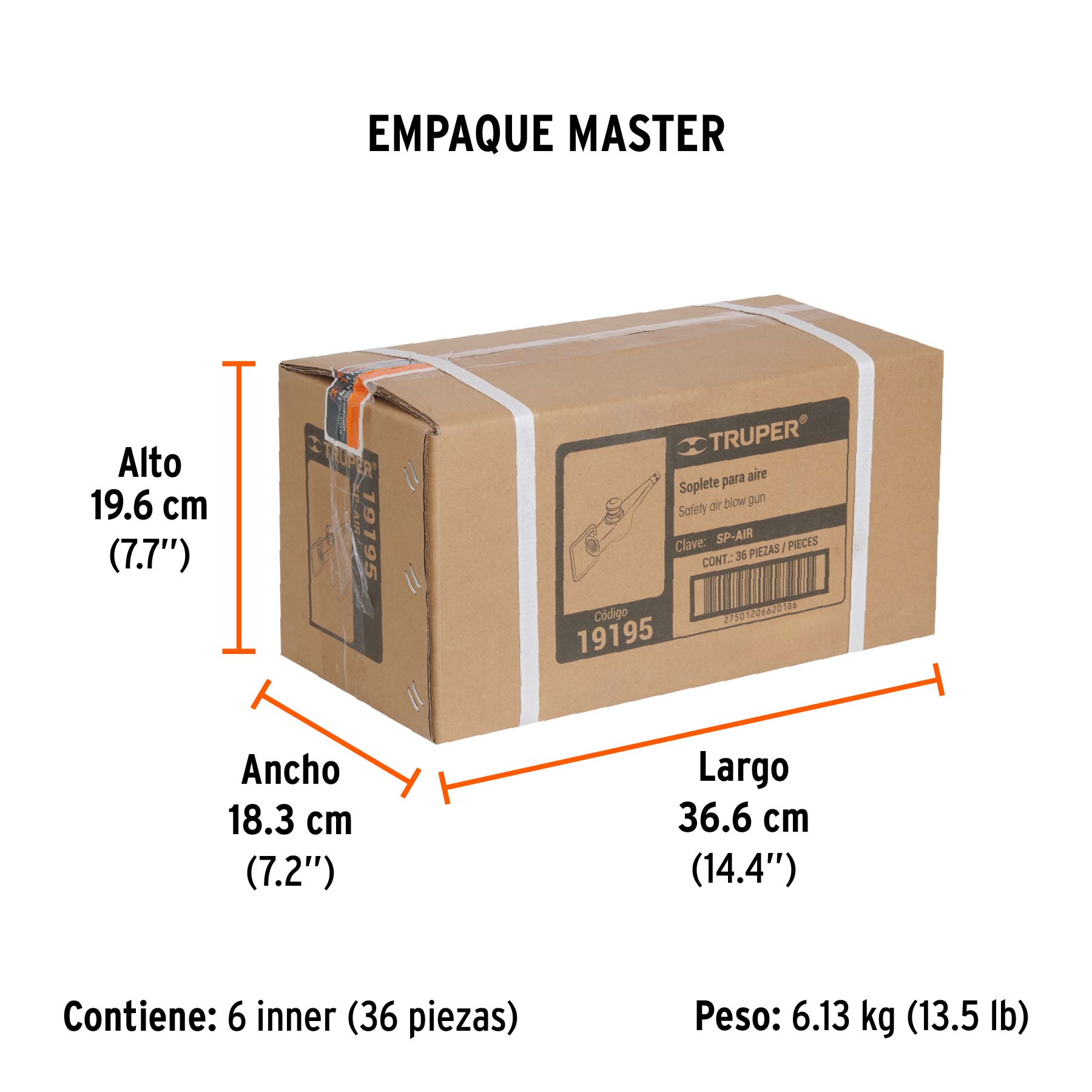 Soplete de aire tipo m, para compresor