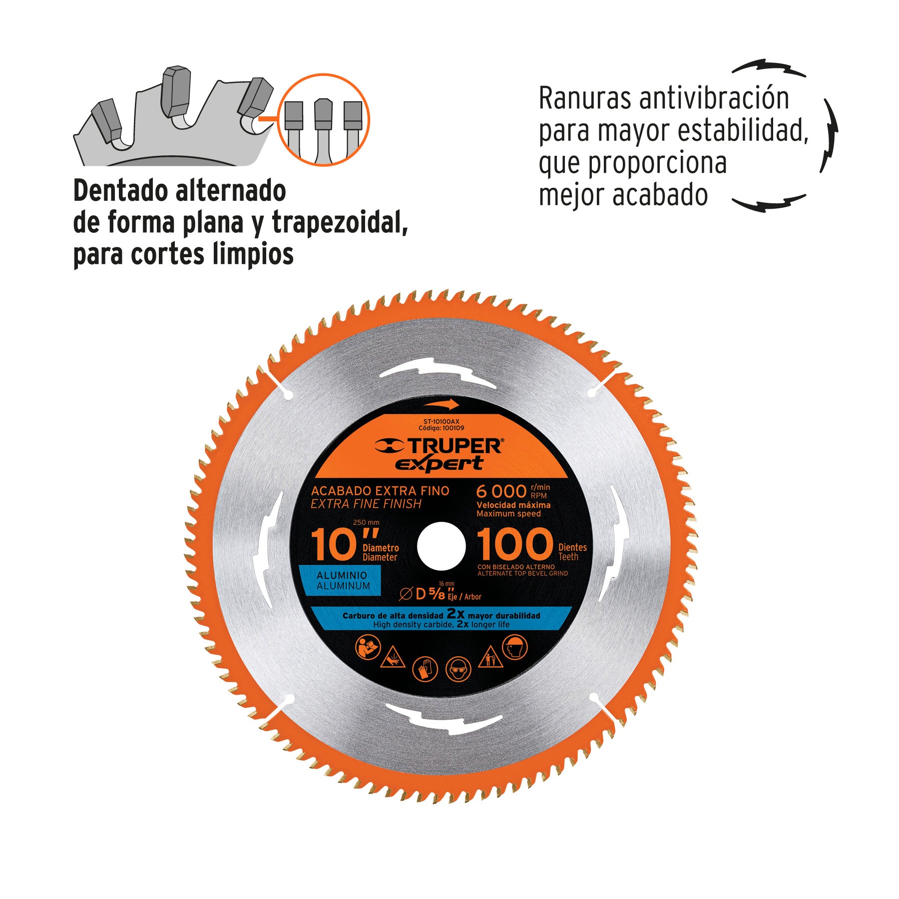 Disco sierra, aluminio 10",100dpp,Expert