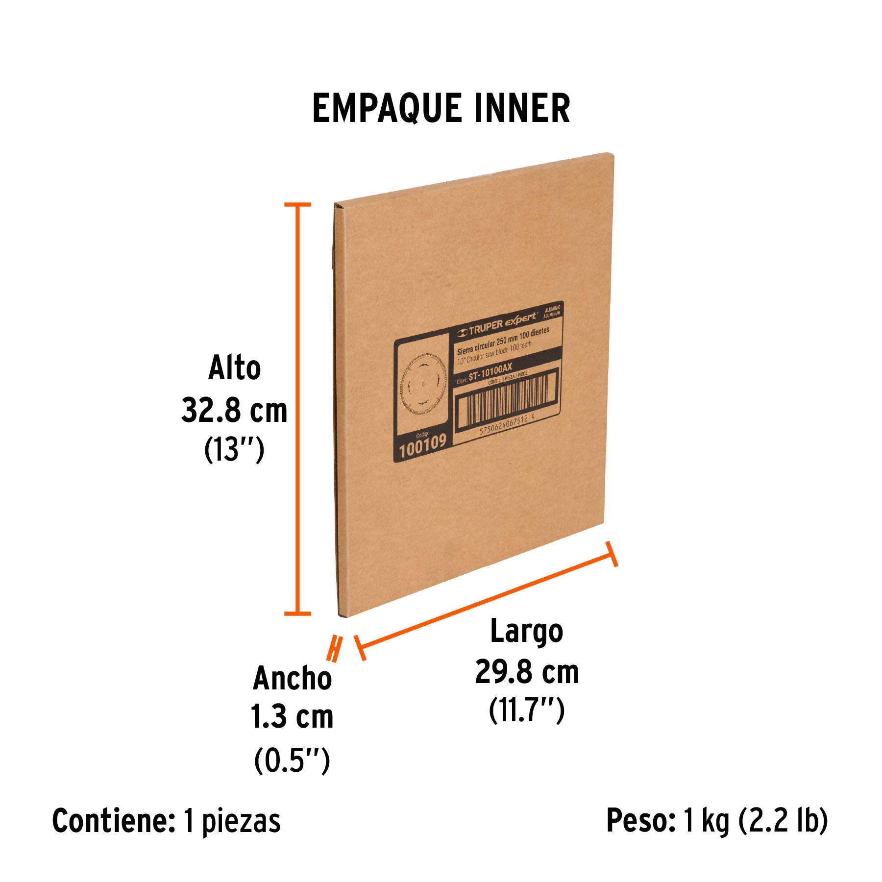 Disco sierra, aluminio 10",100dpp,Expert