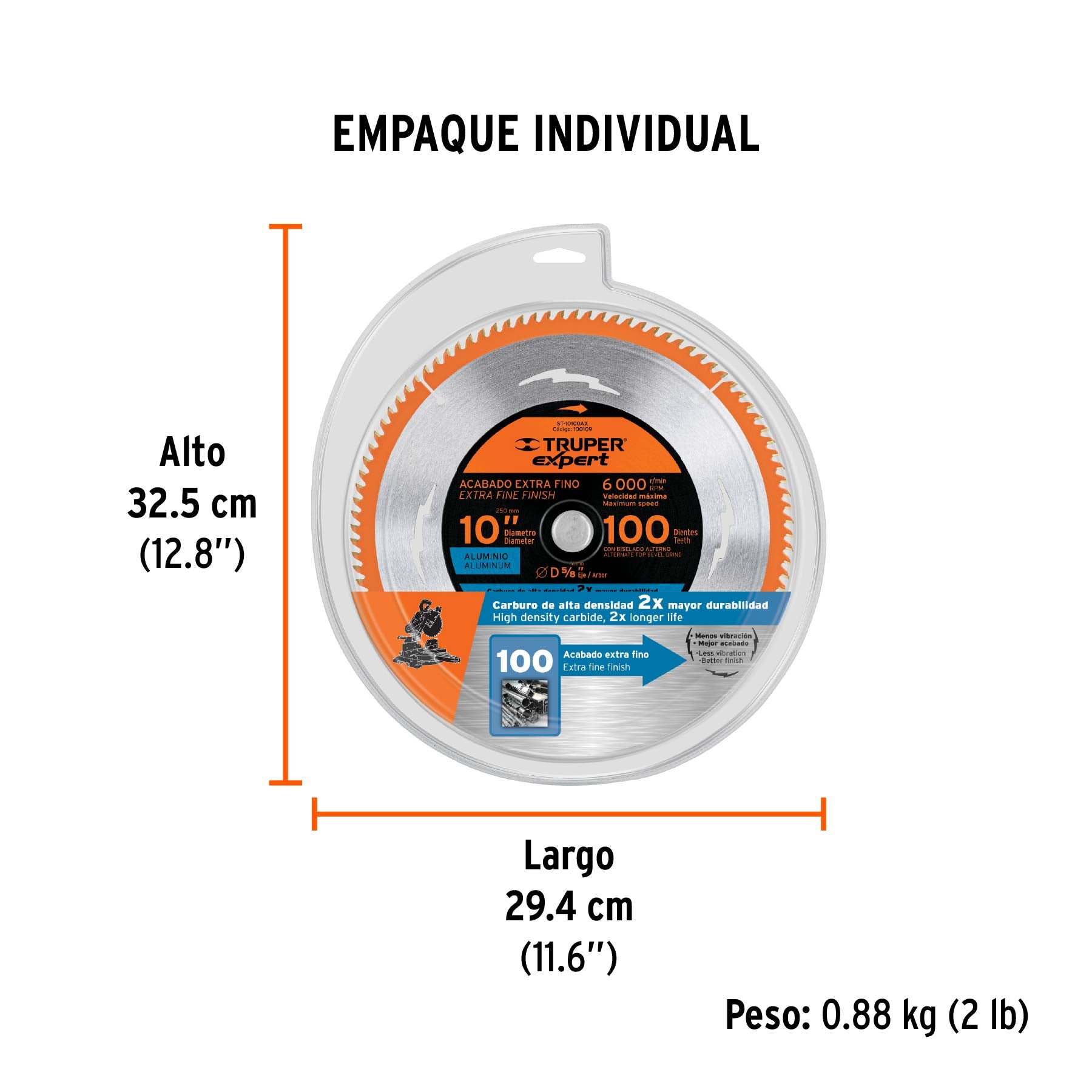 Disco sierra, aluminio 10",100dpp,Expert