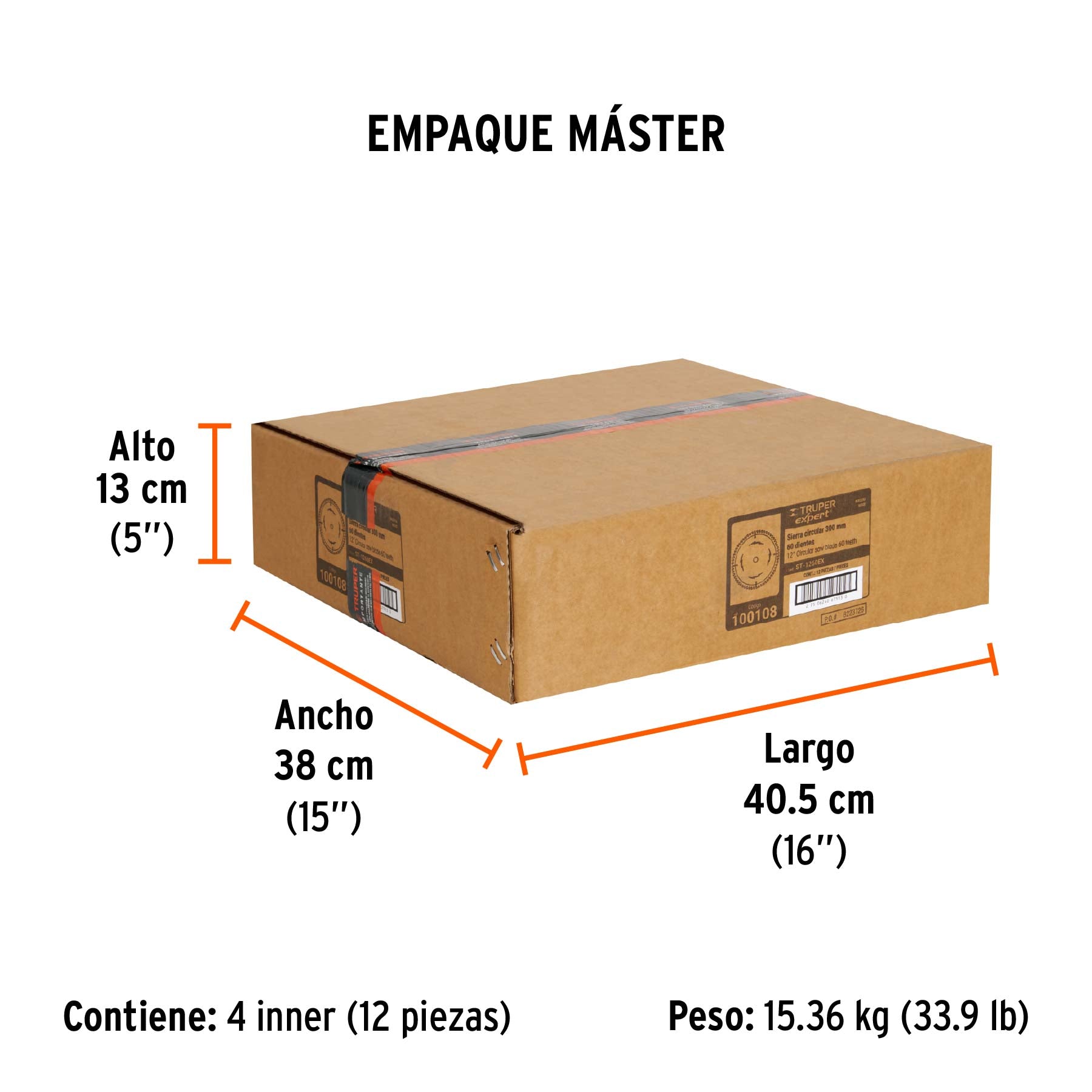 Disco sierra, madera 12", 60dpp, Expert