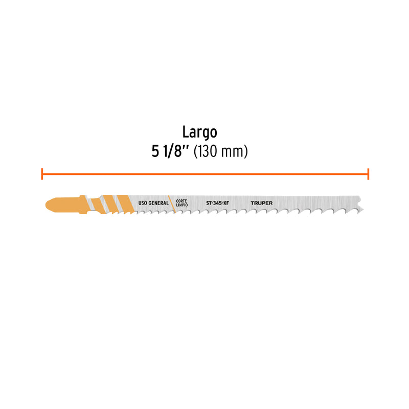Blíster 5 seguetas T, 5-10 DPP BIM, corte recto uso general