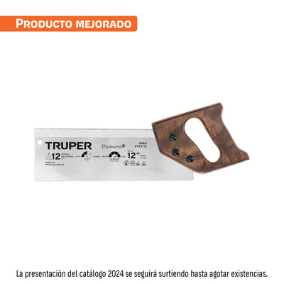 Serrucho 12"  diamante, de costilla, 9 DPP