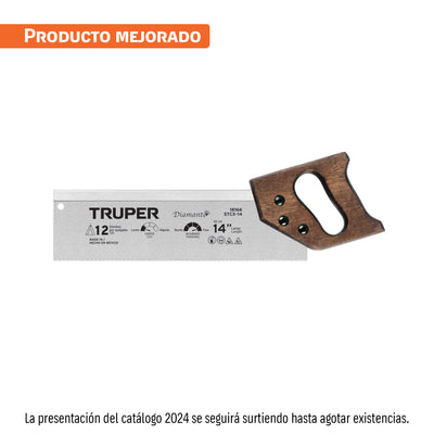 Serrucho 14"  diamante, de costilla, 9 DPP