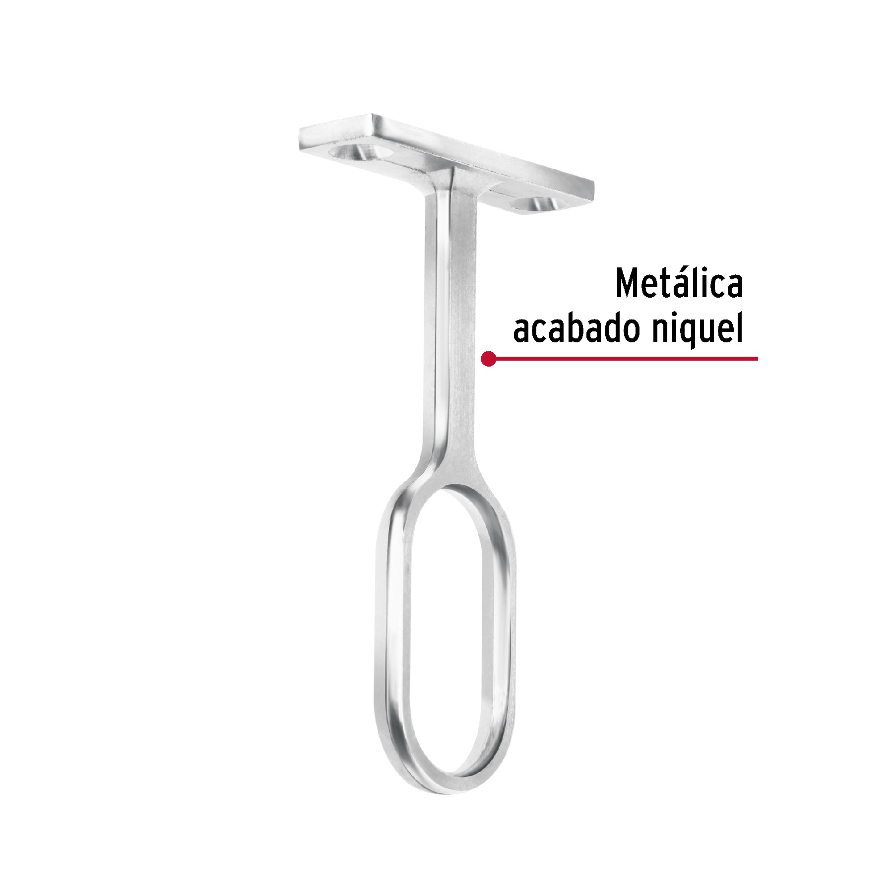 Soporte central para tubo ovalado de closet