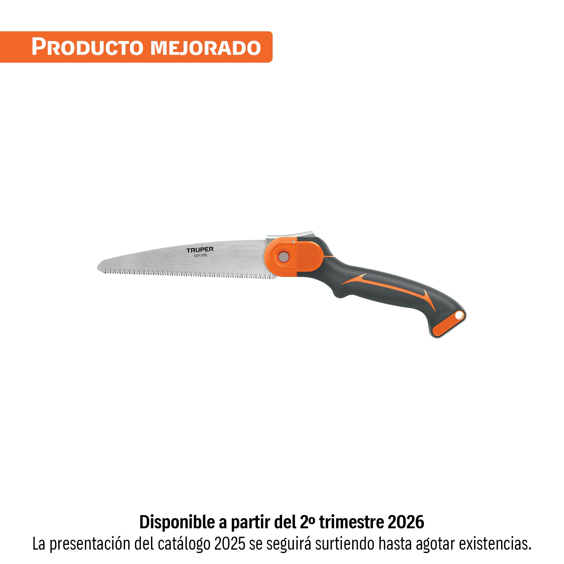 Serrucho poda 7", plegable, hoja recta, comfort grip,7DPP