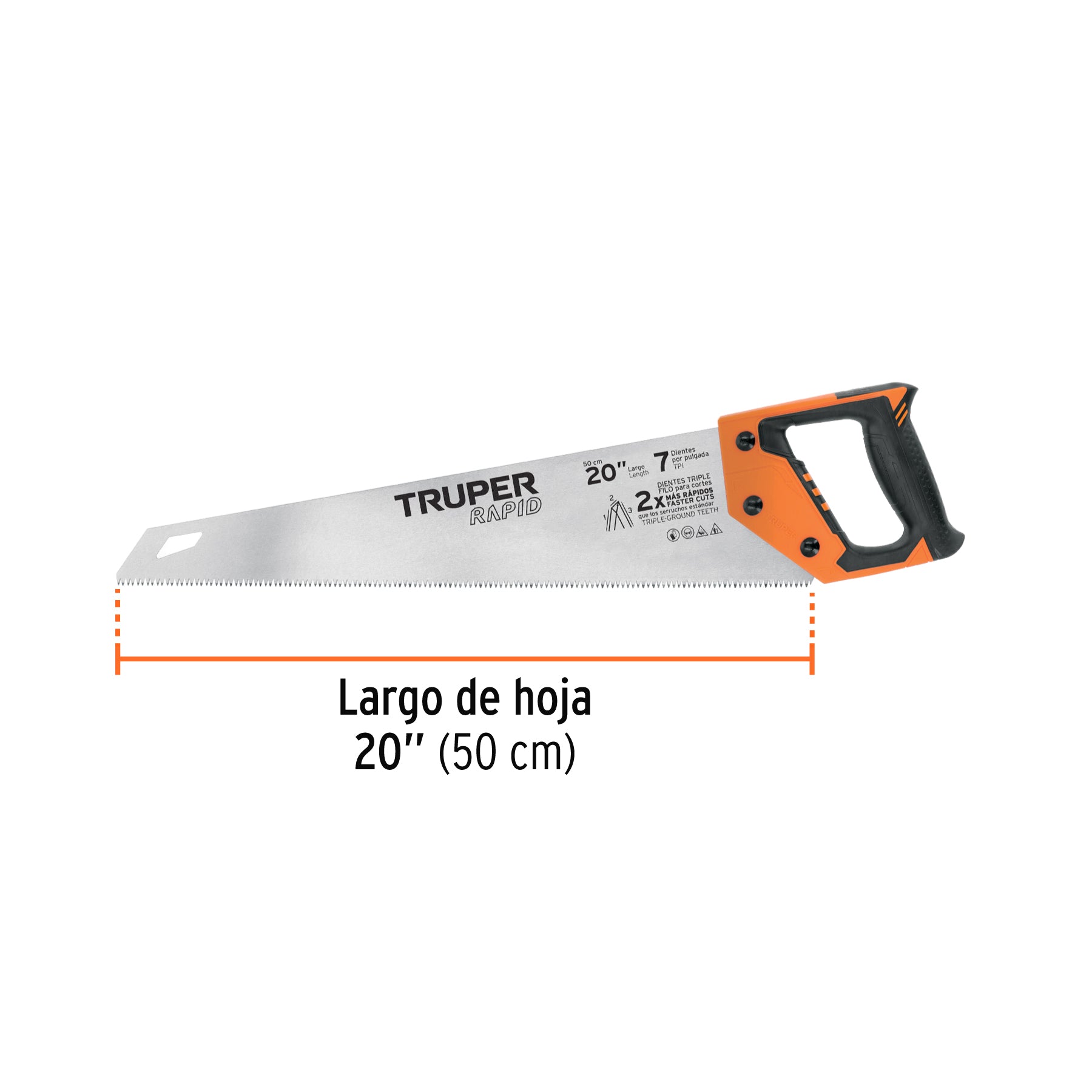 Serrucho Rapid 20', mango Comfort grip