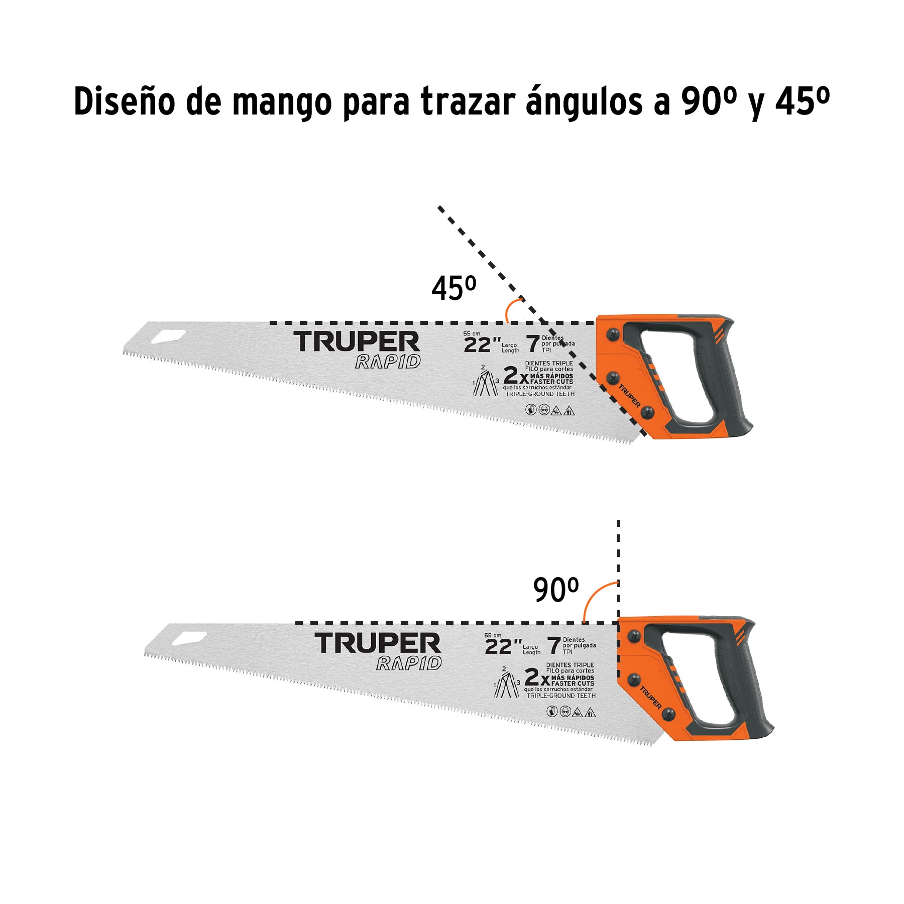 Serrucho Rapid 22', mango Comfort grip