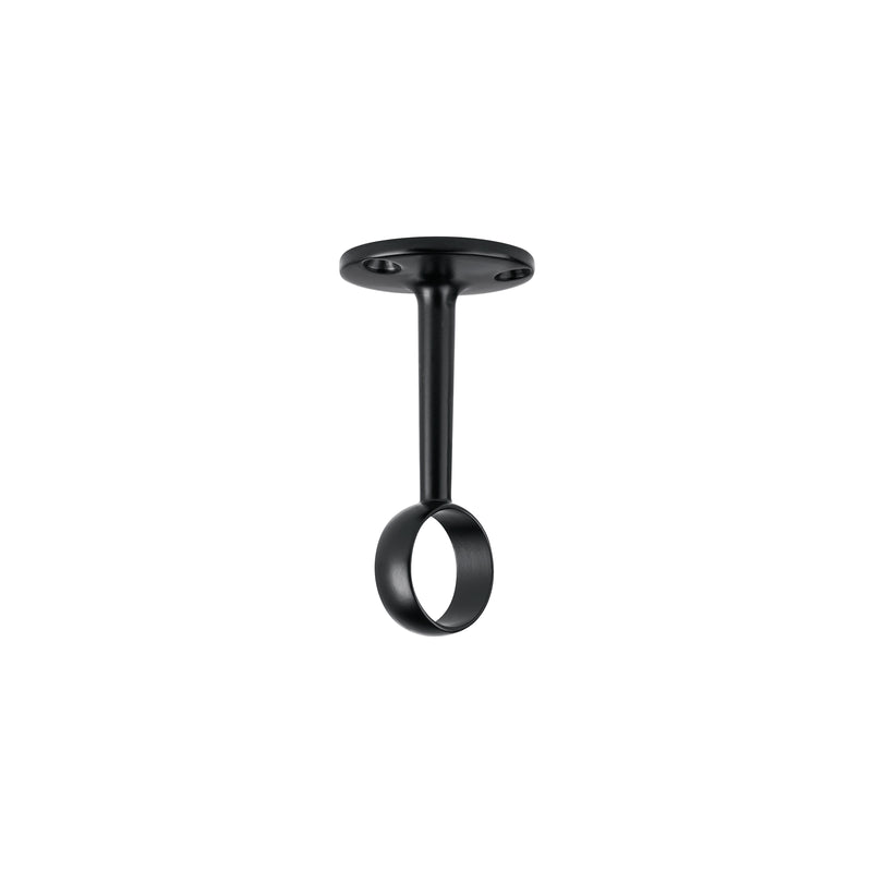 Soporte negro para tubo redondo de closet, HERMEX