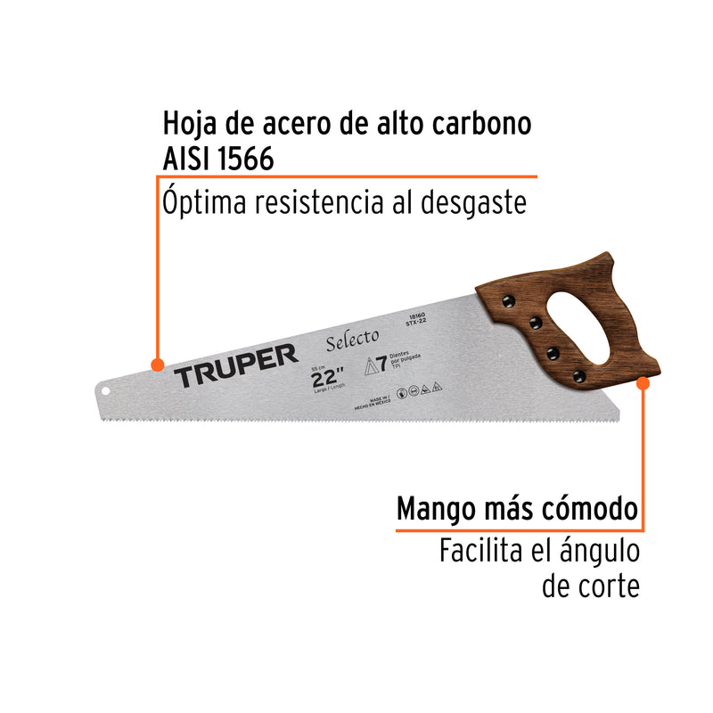 Serrucho 22"  Selecto, 7 DPP