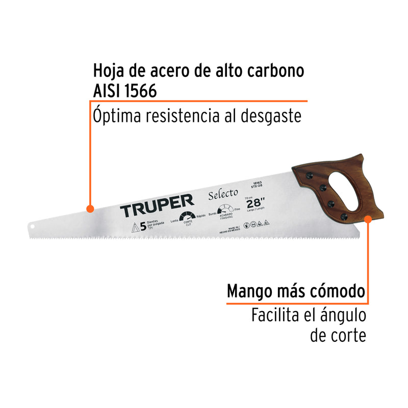 Serrucho 28", Selecto, 6 DPP