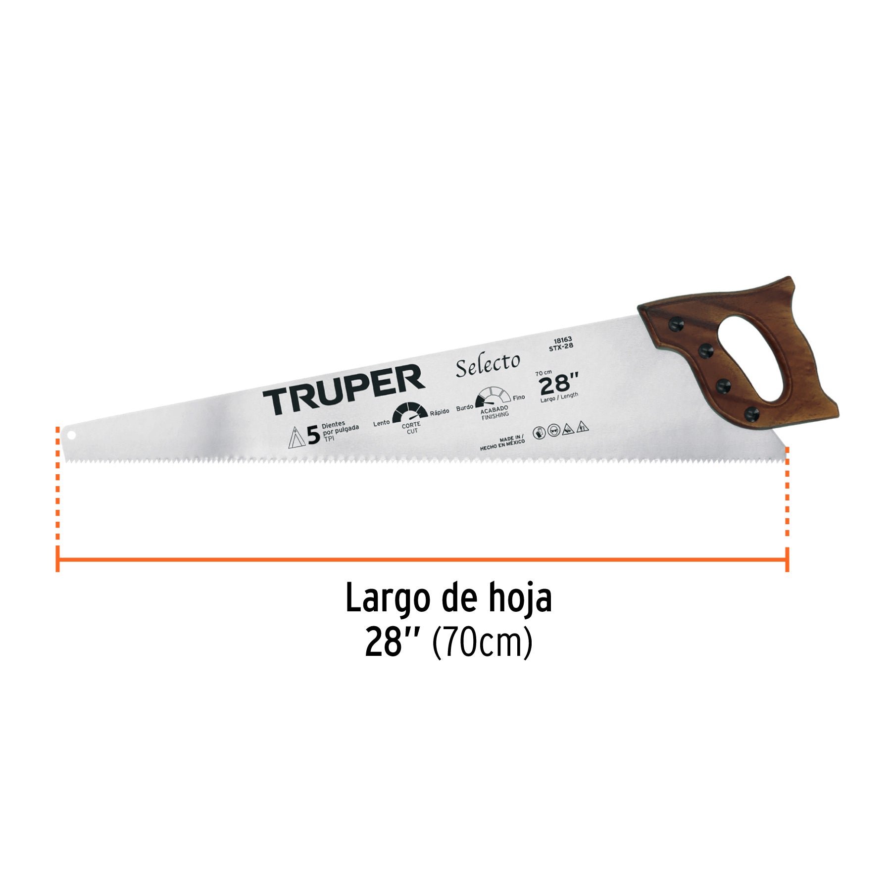 Serrucho 28", Selecto, 6 DPP
