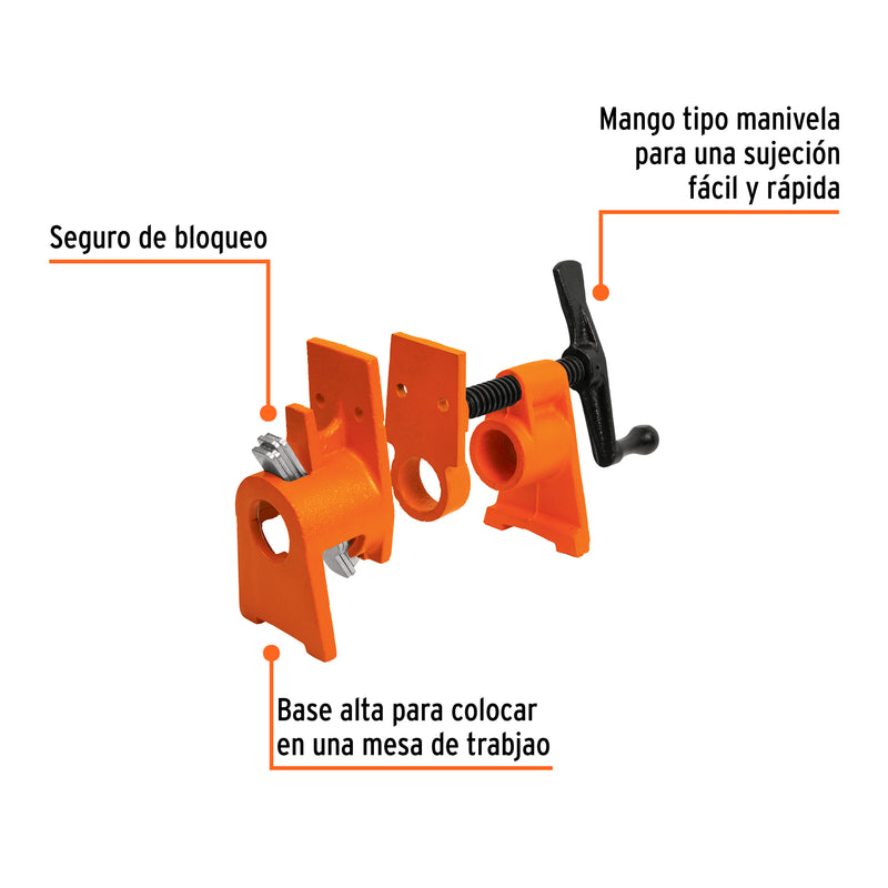 Sargento para tubo de hasta 3/4"
