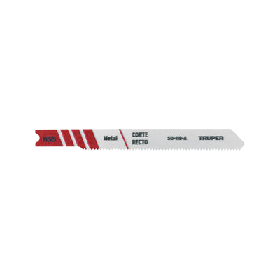 Segueta caladora,cortes rectos metal,zanco u,24dpp,5 pzas