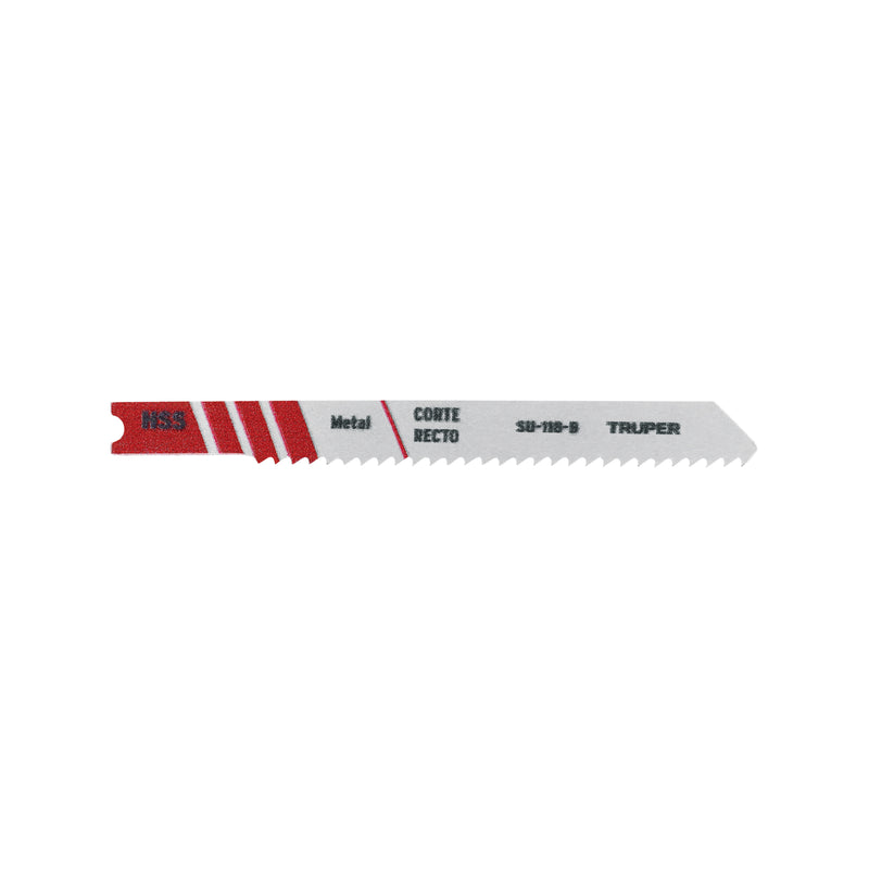 Segueta caladora,cortes rectos metal, zanco u,12dpp,5 pzas