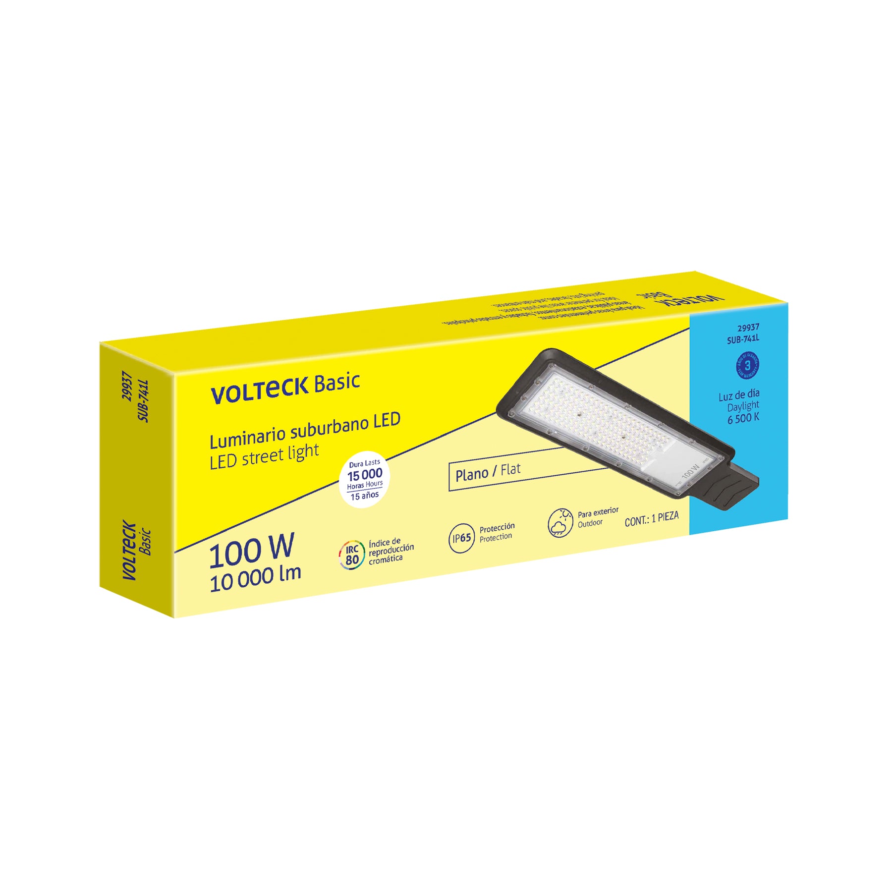 Luminario suburbano de LED 100 W, VOLTECK BASIC