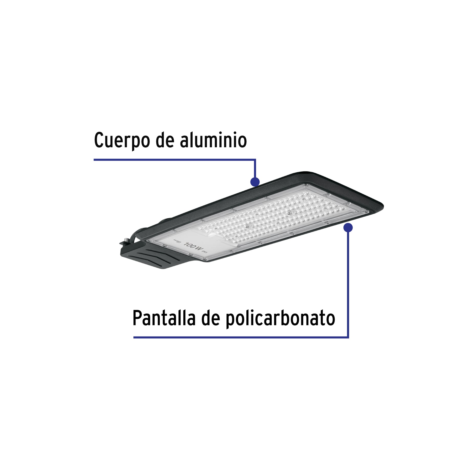Luminario suburbano de LED 100 W, VOLTECK BASIC