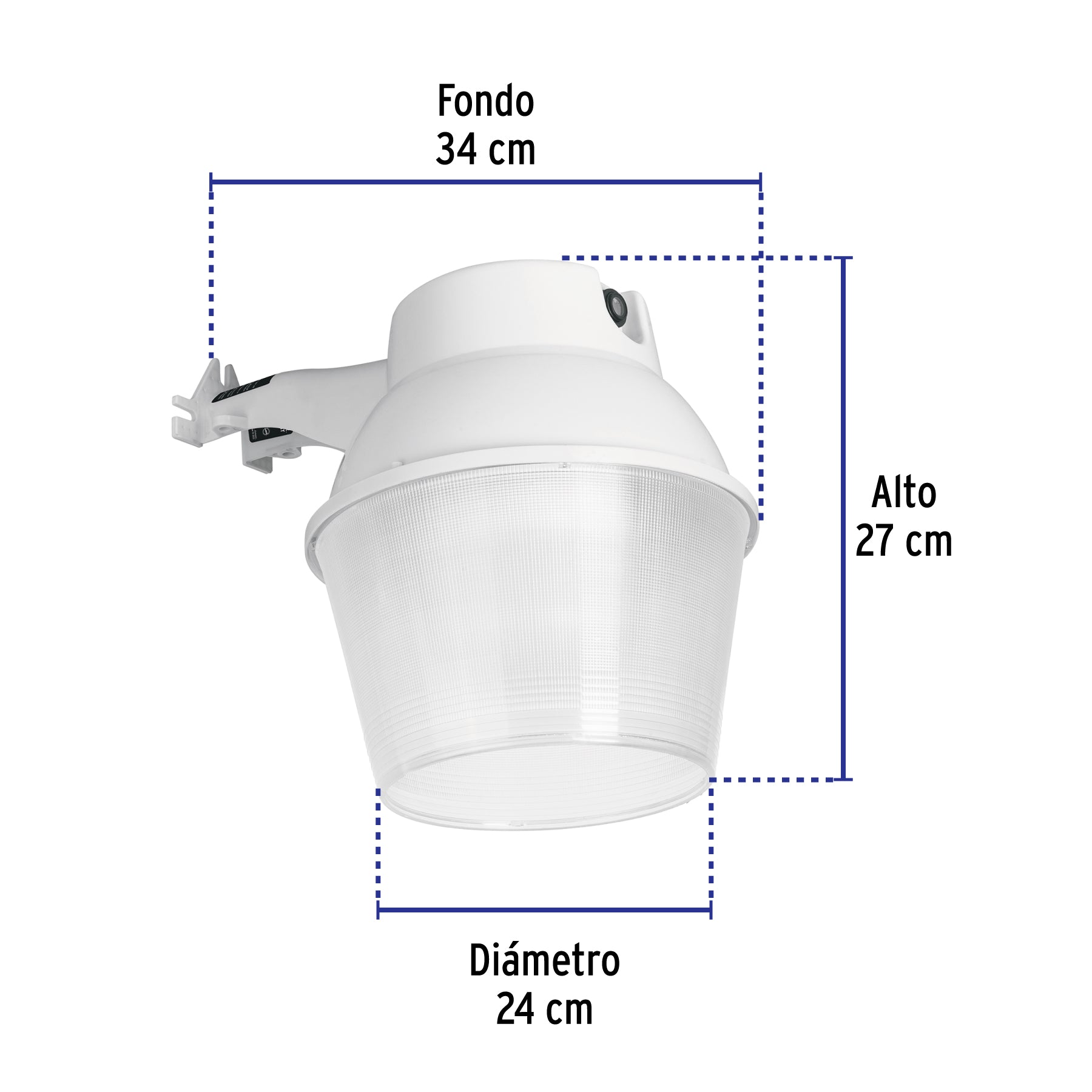 Suburbano estándar con fotocelda, 65W, 6500K, Fluorescente