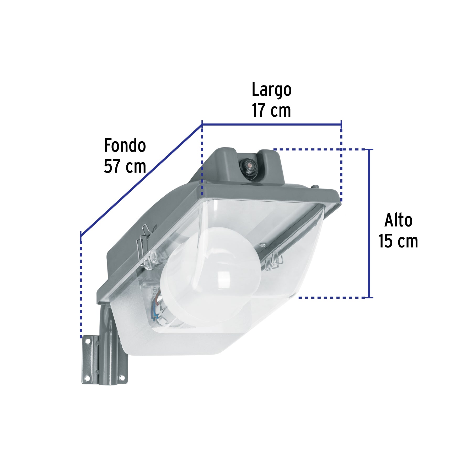 Suburbano ABS con fotocelda, 45W, 6500K, Fluorescente
