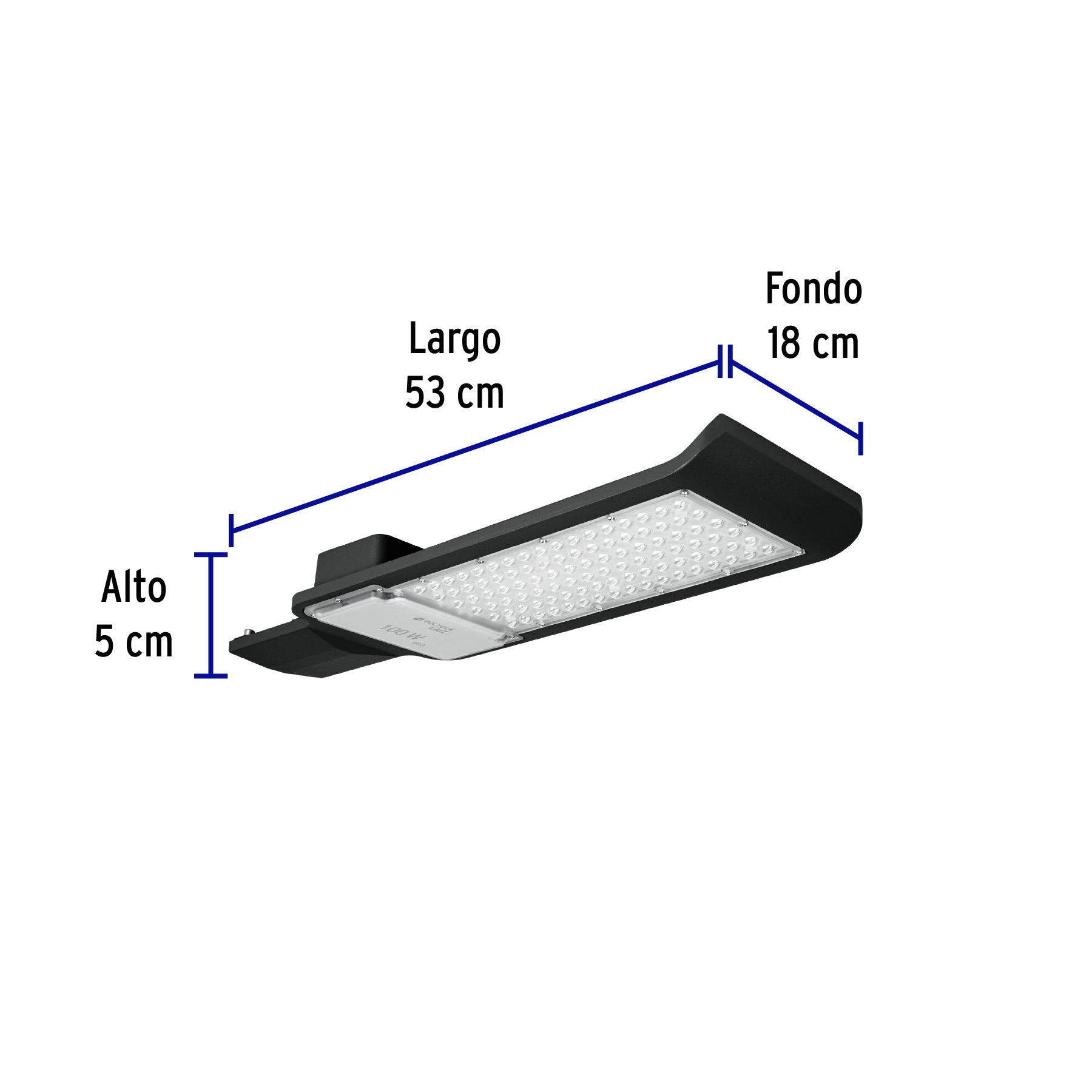 Luminario suburbano de LED, plano, de aluminio, 100 W
