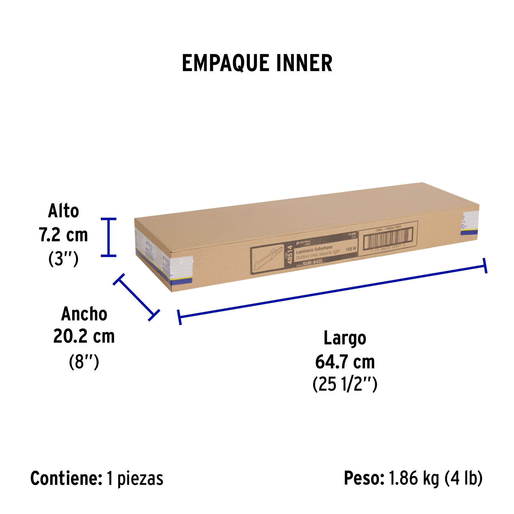 Luminario suburbano plano de LED 150 W alta intensidad