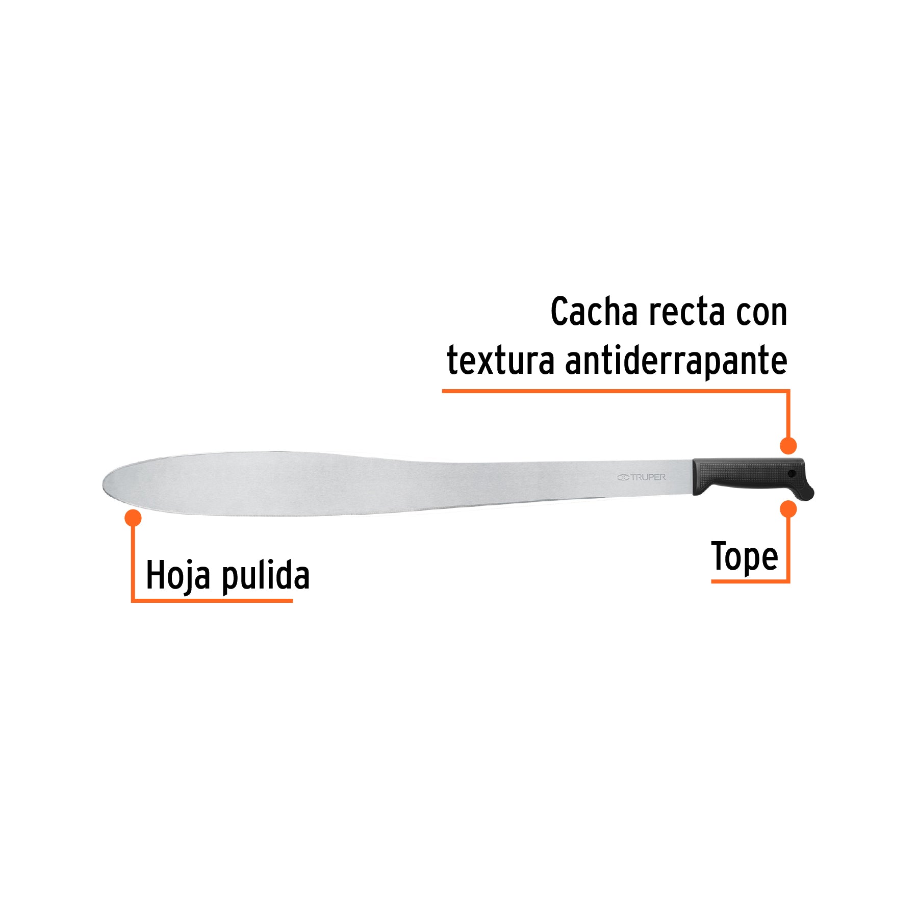 Machete Caguayano 27" cacha negra inyectada