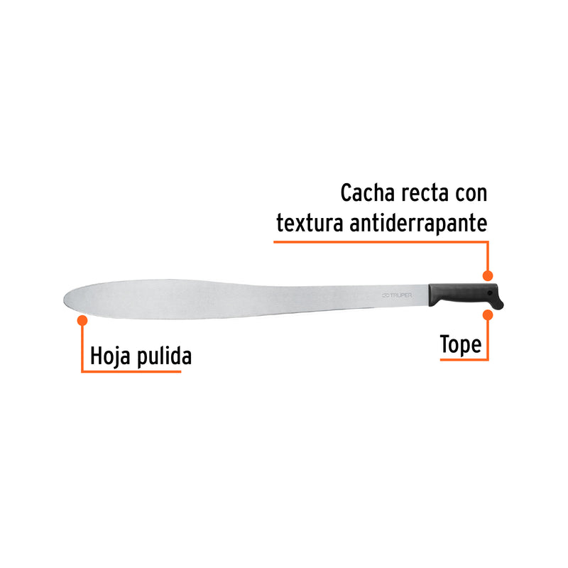 Machete Caguayano 27" cacha negra inyectada