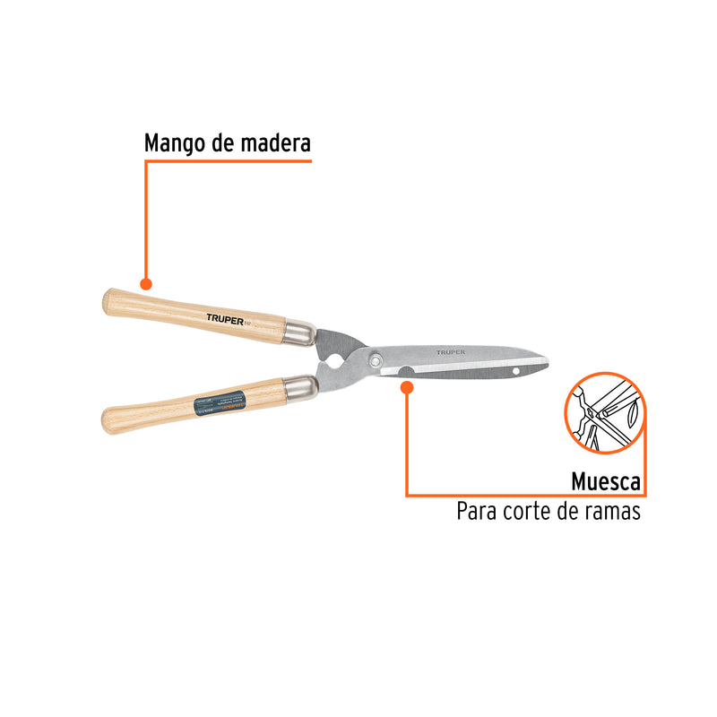 Tijera para poda, ligera, 50 cm, mango madera