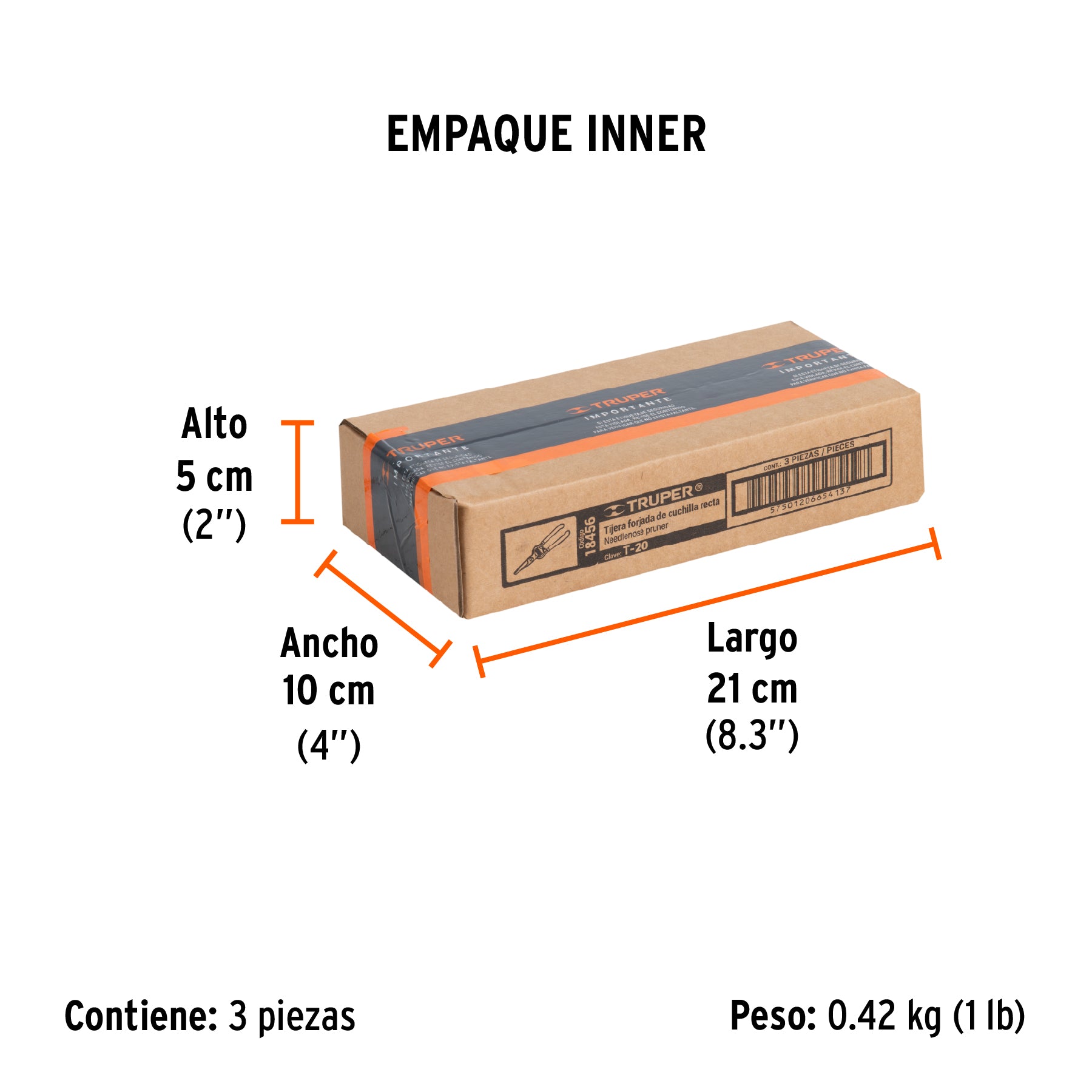 Tijera para poda 6", cuchilla delgada