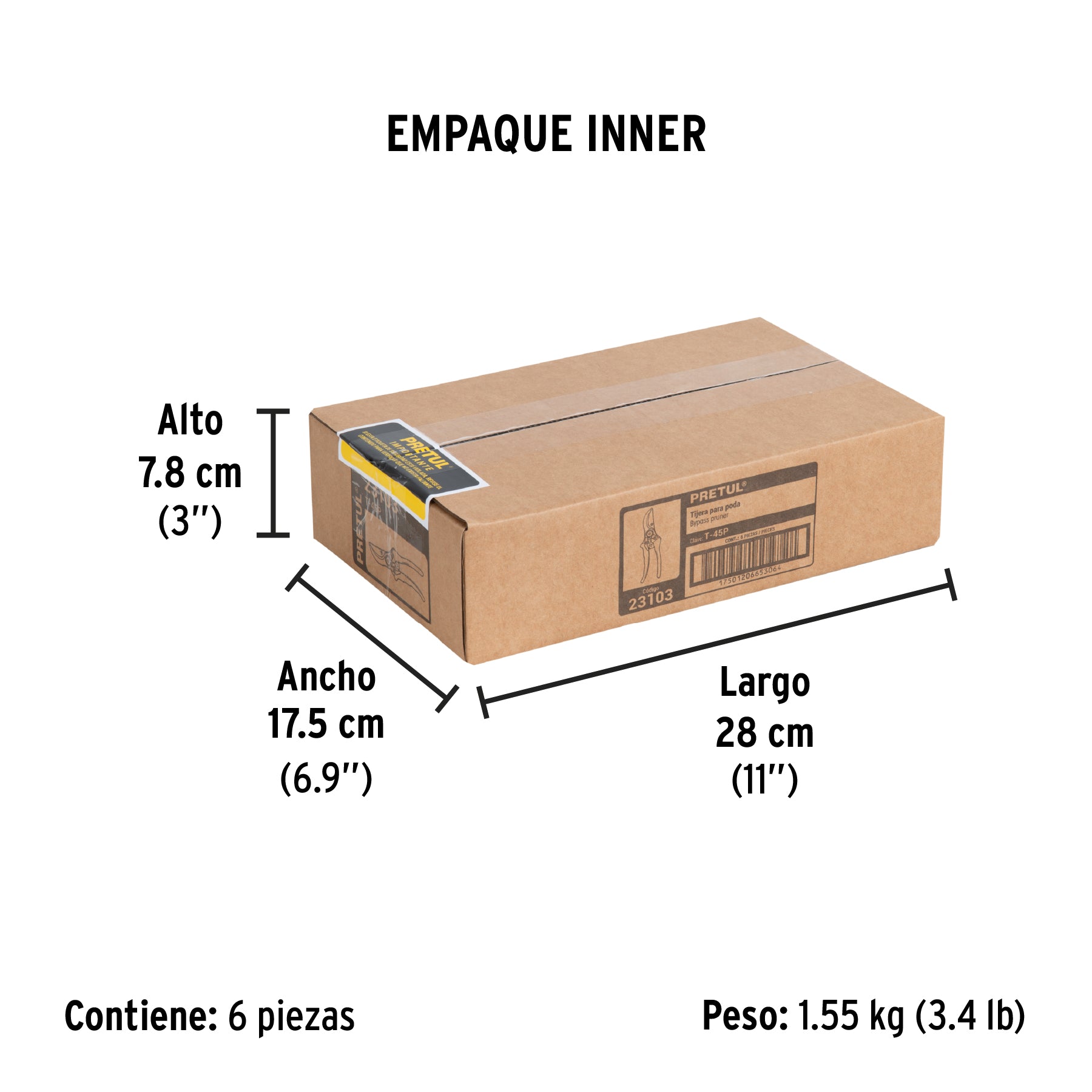 Tijera para poda , cuchilla curva de paso, pretul