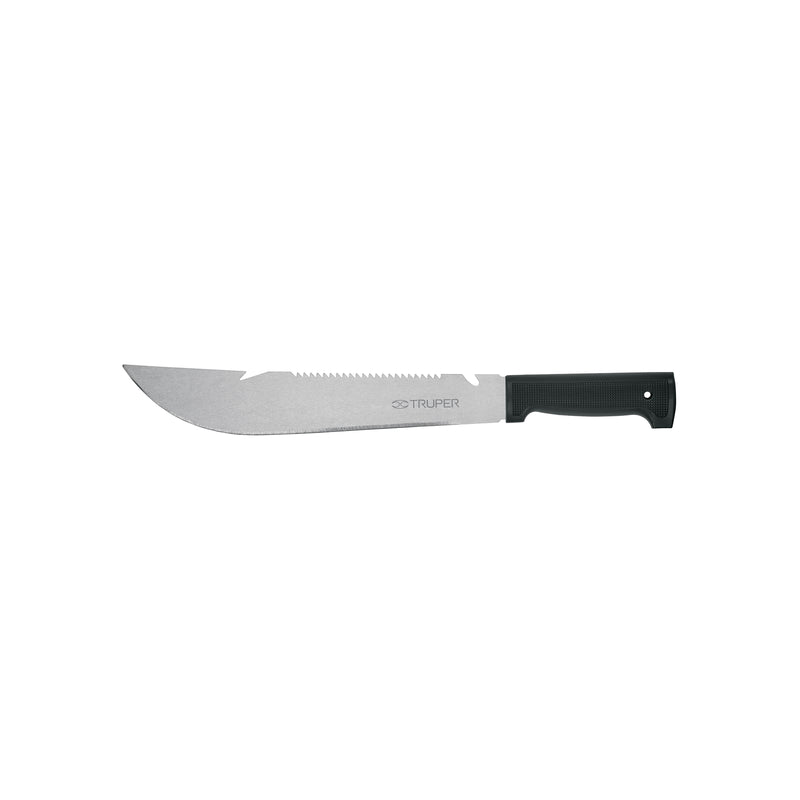 Machete tipo Rambo 12" con cacha negra con funda