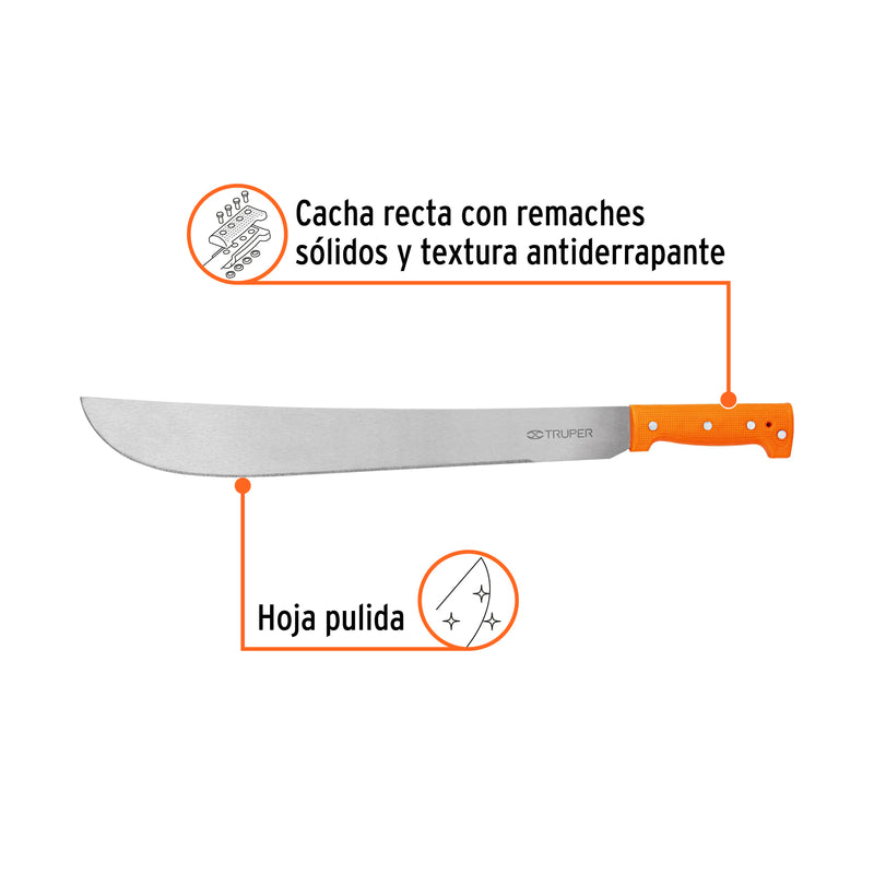 Machete estándar 18" cacha naranja