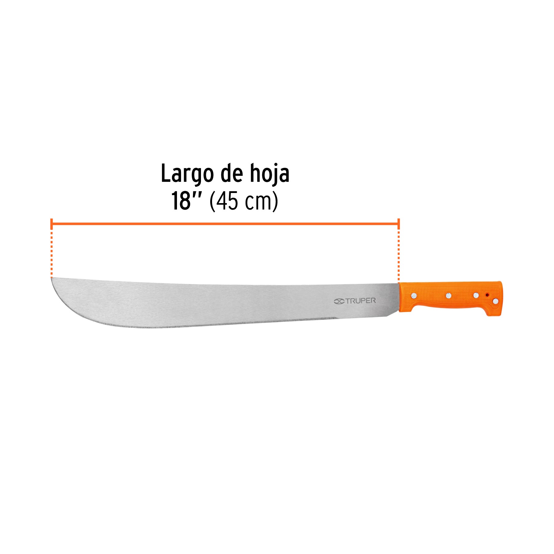 Machete estándar 18" cacha naranja