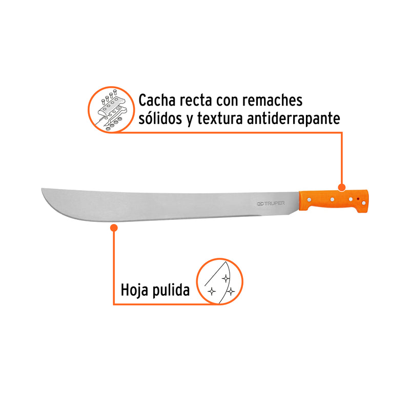 Machete estándar 20" cacha naranja
