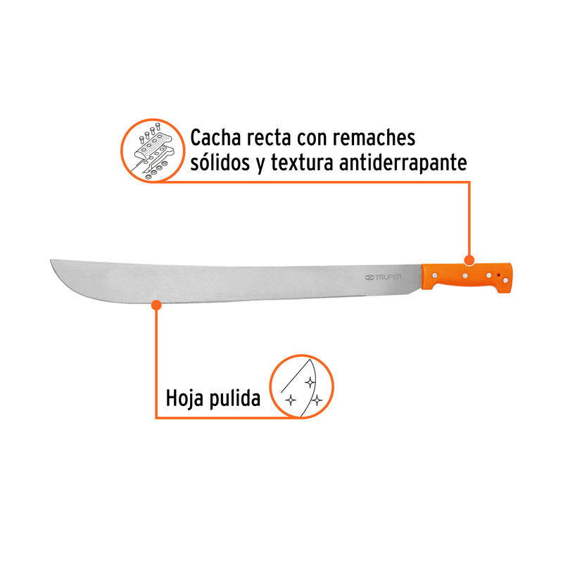 Machete estándar 22" cacha naranja