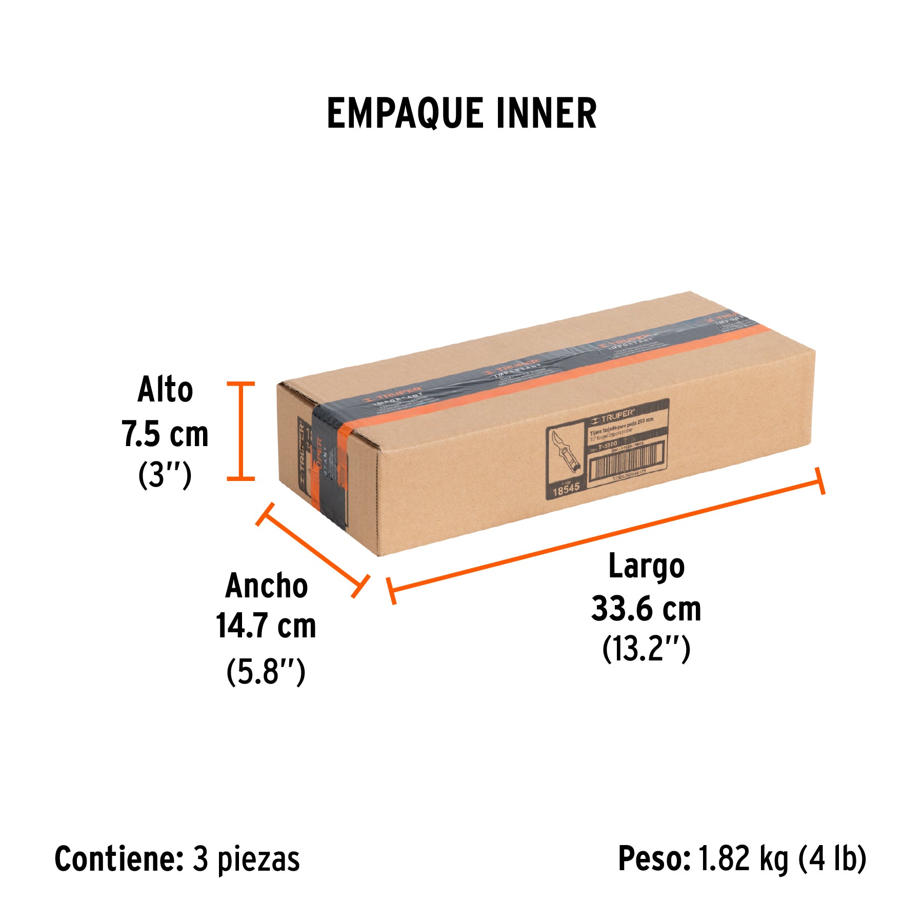 Tijera para poda 10", forjada