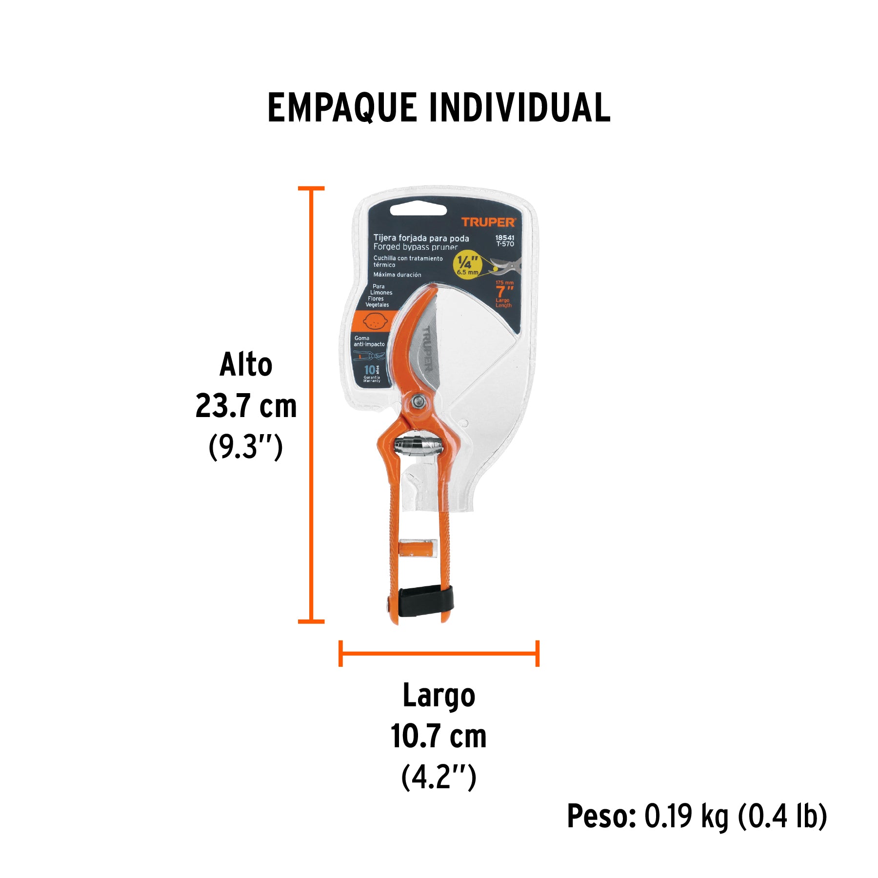 Tijera para poda 7", forjada
