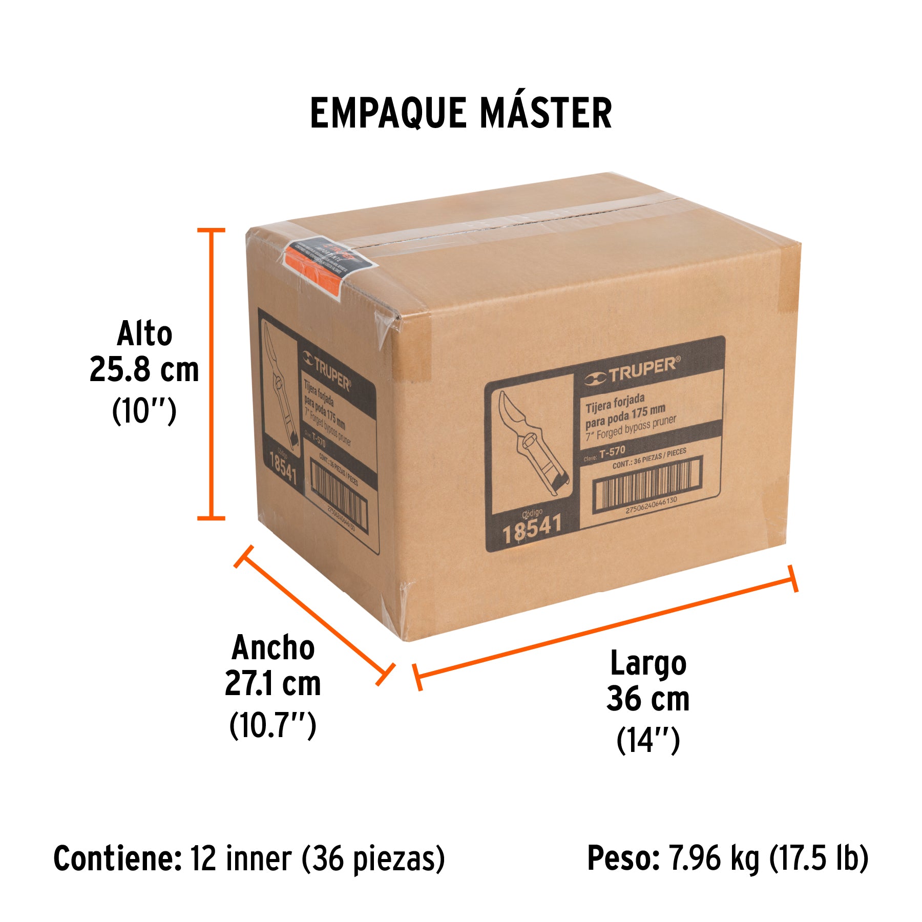 Tijera para poda 7", forjada