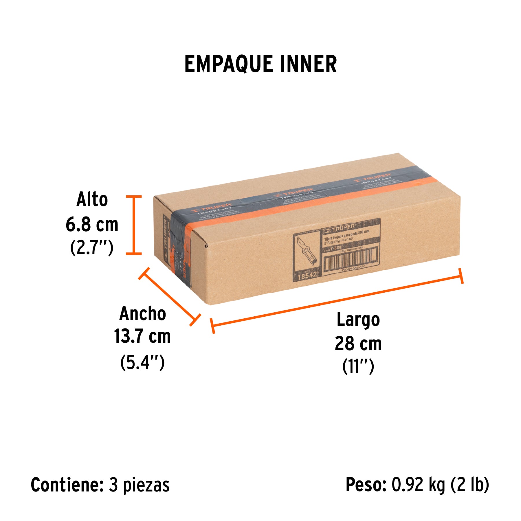 Tijera para poda 8", forjada