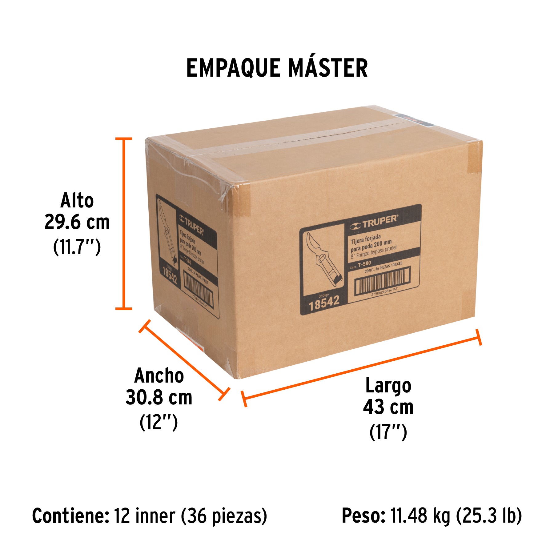 Tijera para poda 8", forjada
