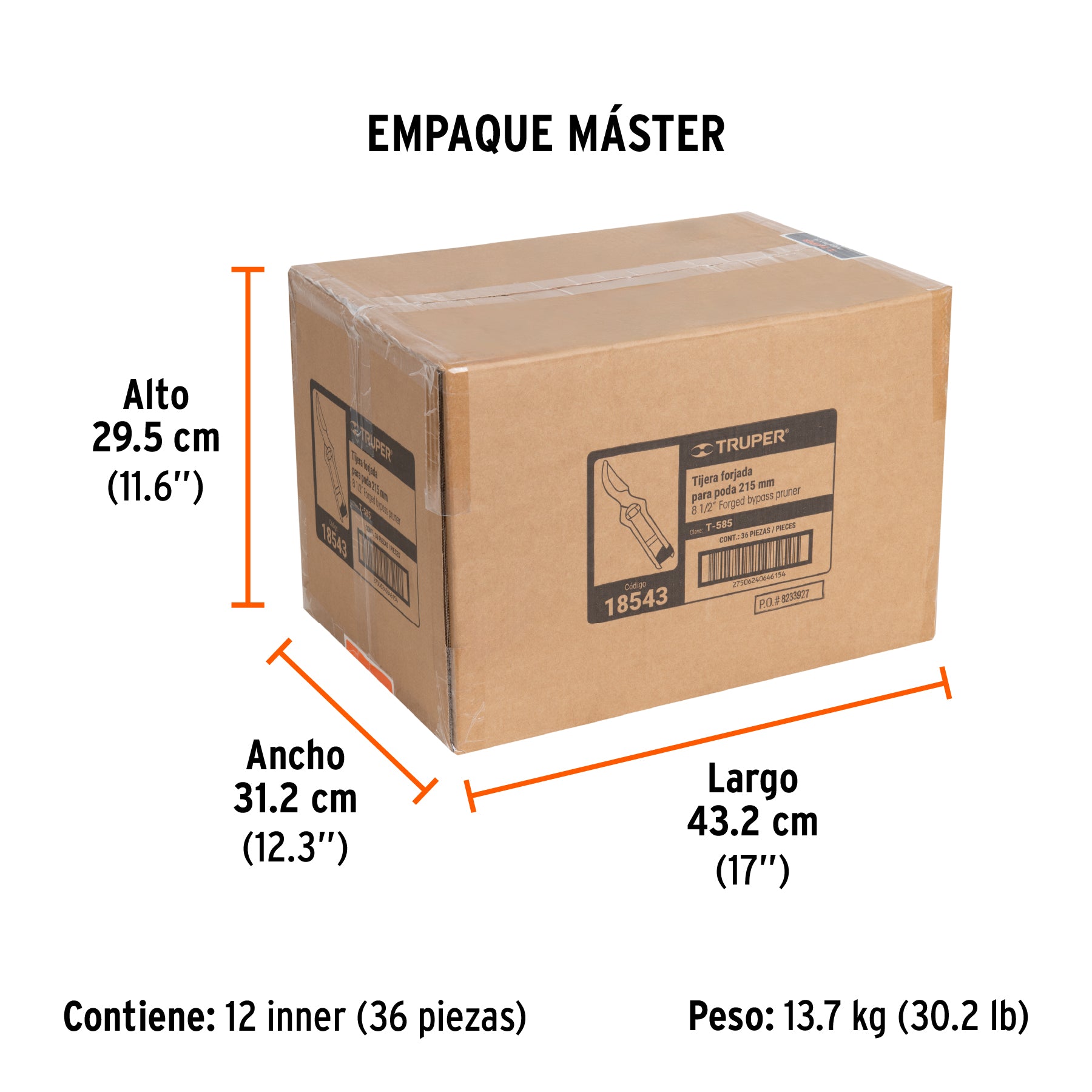 Tijera para poda 8.5", forjada