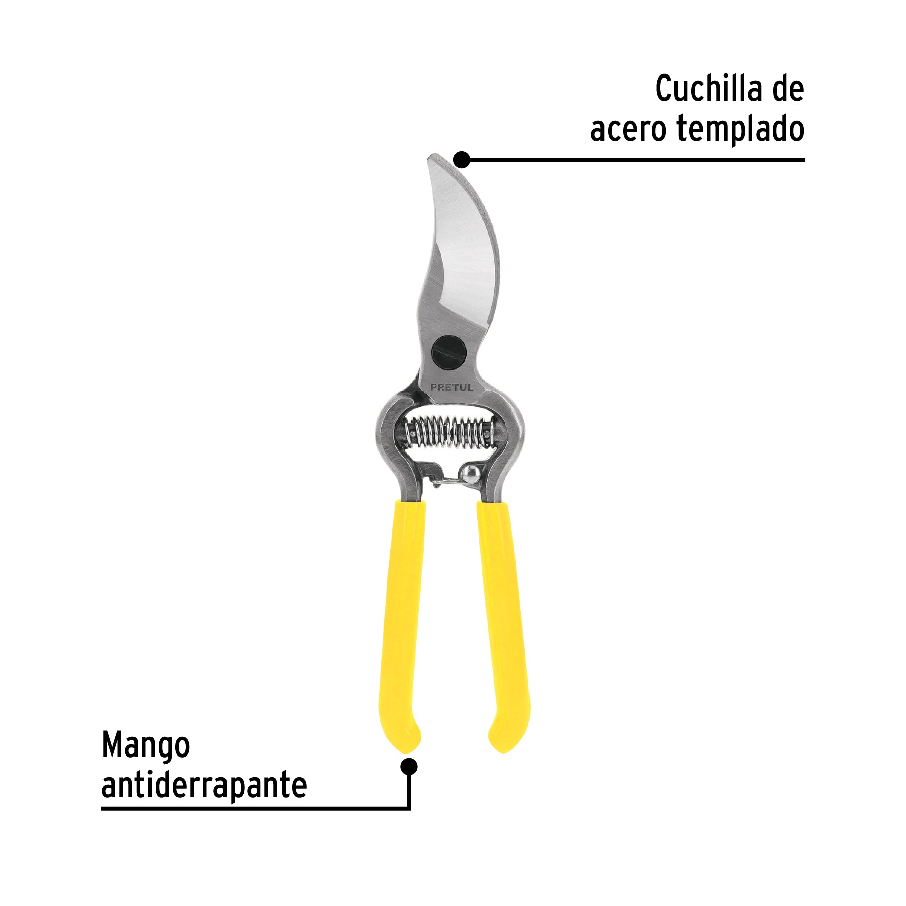 Tijera para poda, 8", forjada, Pretul