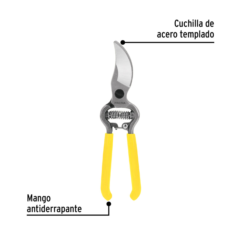 Tijera para poda, 8", forjada, Pretul