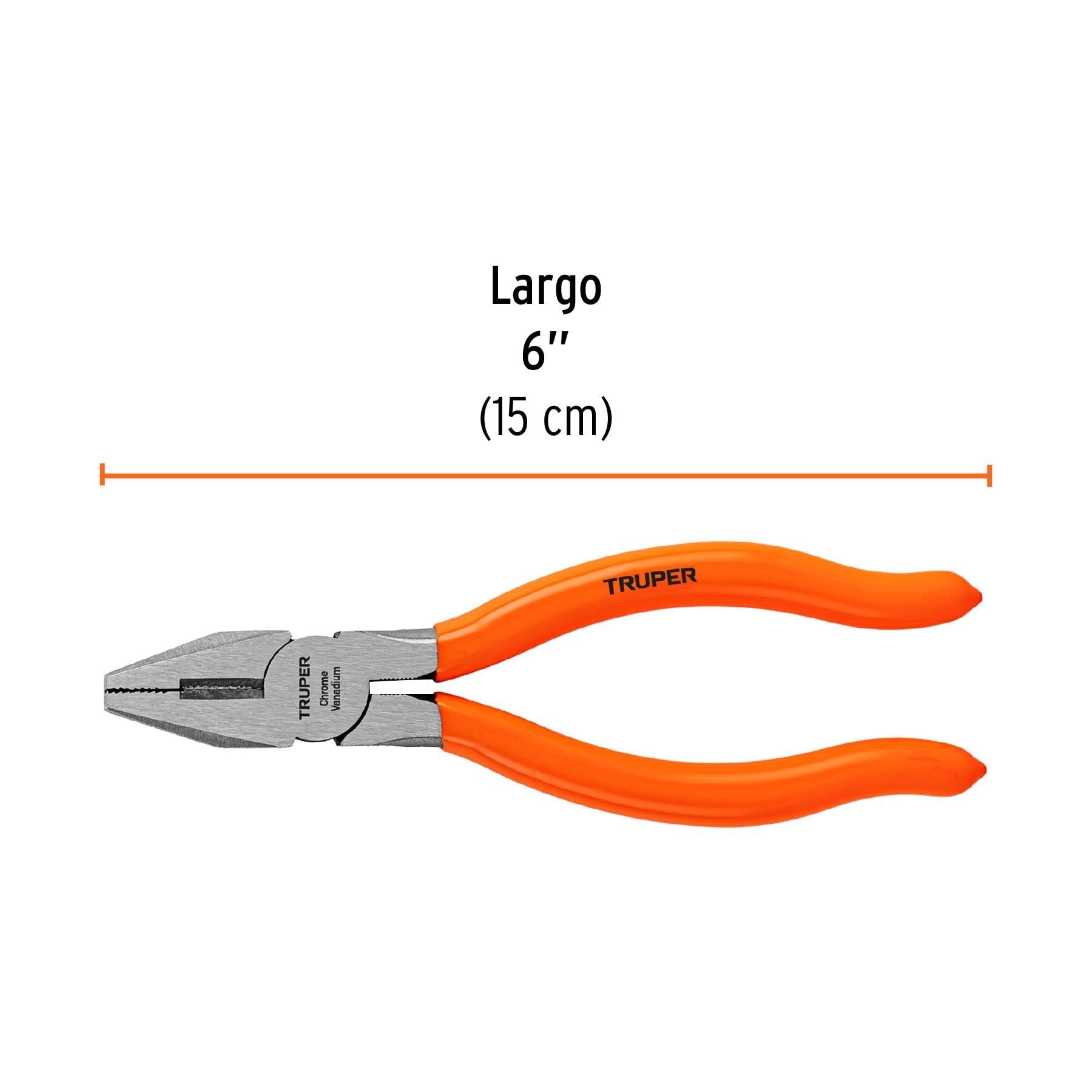 Pinza para electricista 6", mango de vinil