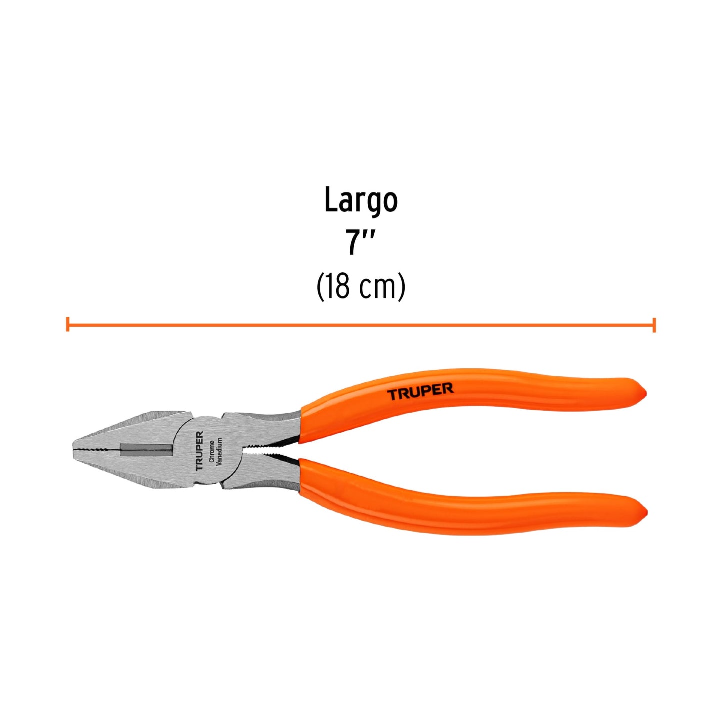 Pinza para electricista 7", mango de vinil