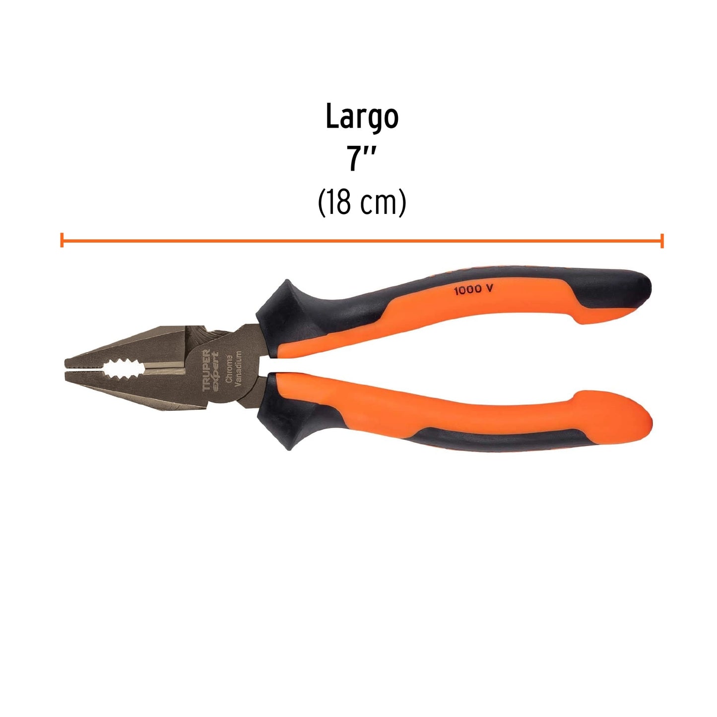 Pinza de electricista 7", mango comfort grip