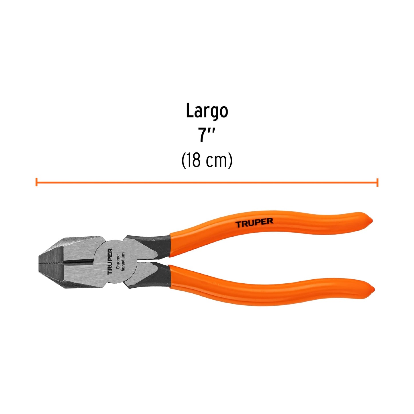 Pinza profesional para electricista 7", mango de vinil