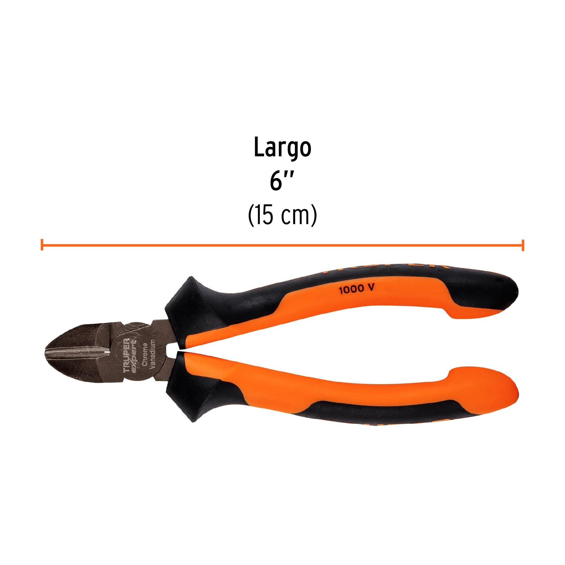 Pinza corte diagonal 6", mango comfort grip