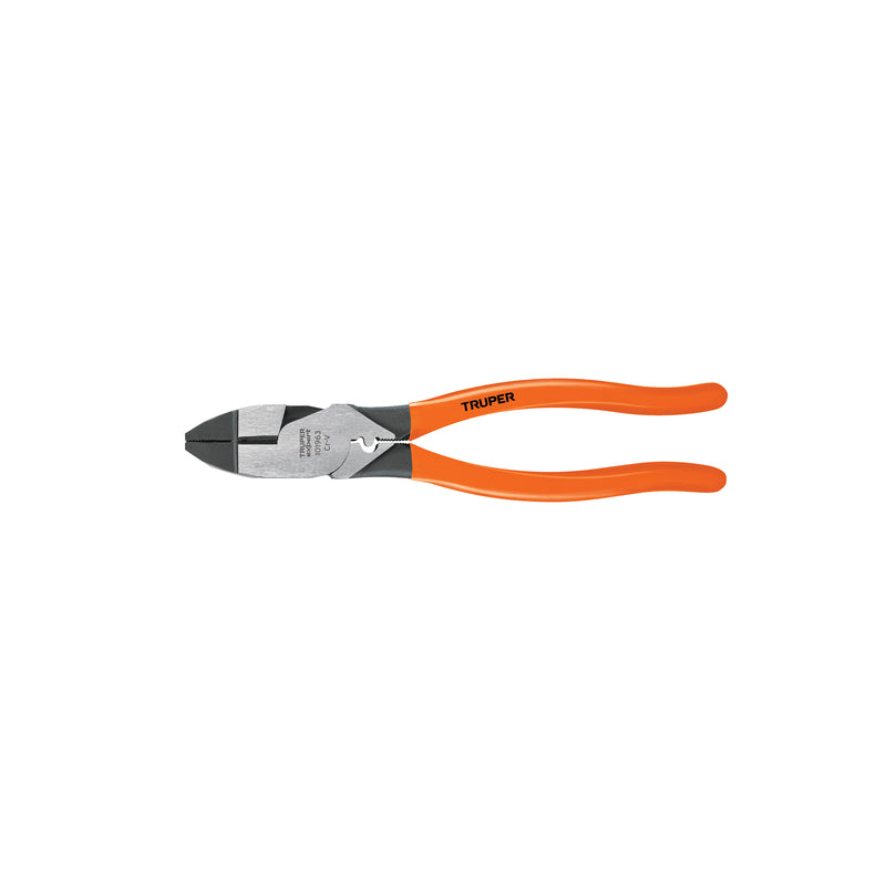 Pinza para electricista 9' c/ponchador de terminales, Expert