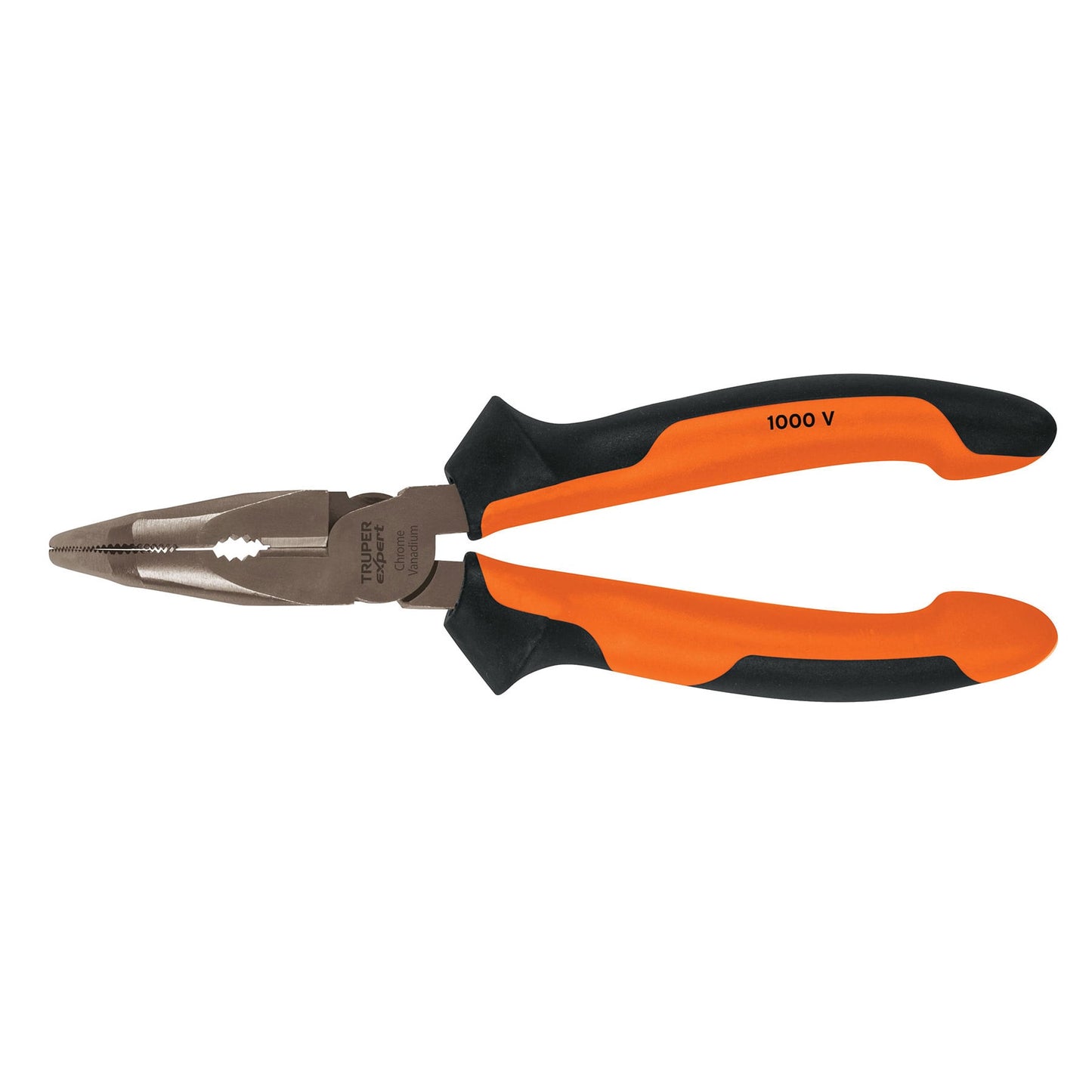Pinza punta curva 6", mango comfort grip